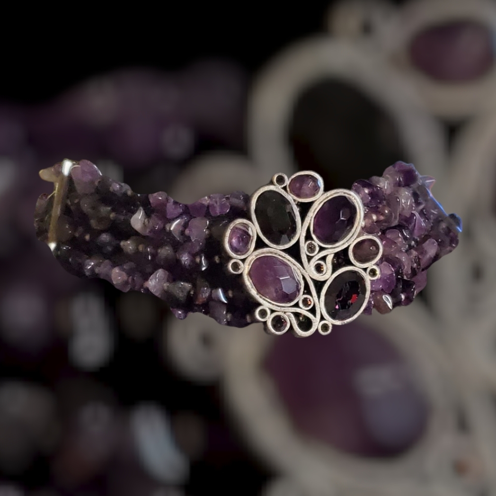 Vtg./Antique Danish Amethyst Choker Necklace